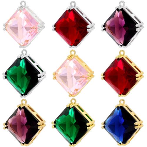 Rhinestone Brass Hängen, Mässing, guldfärg pläterade, DIY & med strass, gyllene, nickel, bly och kadmium gratis, Säljs av PC