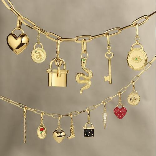 Mässing Smycken Hängen, med Plast Pearl, plated, DIY & emalj & med strass, fler färger för val, 10-30mm, Säljs av PC