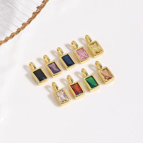 Cubic Zirconia (CZ) Brass Hängen, Mässing, plated, DIY & micro bana cubic zirconia, fler färger för val, nickel, bly och kadmium gratis, Säljs av PC