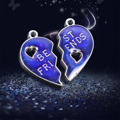 Zink Alloy Halsband, Hjärta, silver pläterad, Mood Emalj & DIY, fler färger för val, 25x30mm, Längd 50 cm, Säljs av PC