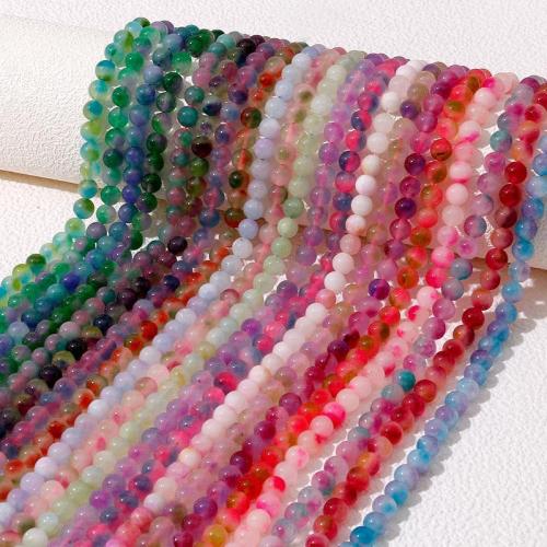Agat pärlor, Rund, DIY, fler färger för val, 9mm, Såld Per Ca 15 inch Strand