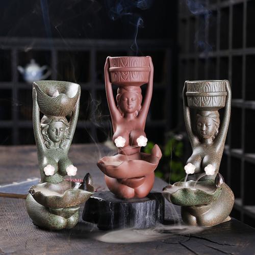 porcelaine Brûleur de flux arrière, fille, pour la maison et le bureau, plus de couleurs à choisir, 106x80x218mm, Vendu par PC