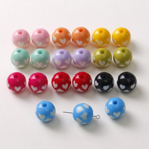 Resin Smycken Pärlor, Harts, Rund, polerad, DIY, fler färger för val, 16mm, Säljs av PC