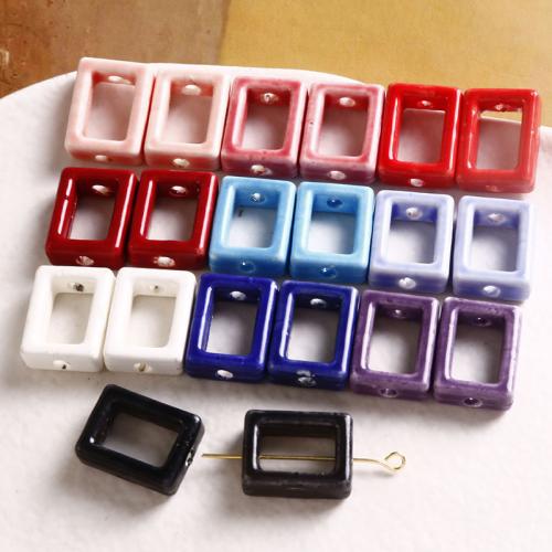 PorseleinJuwelen Beads, Porselein, Rechthoek, DIY & hol, meer kleuren voor de keuze, 17x13mm, Verkocht door PC