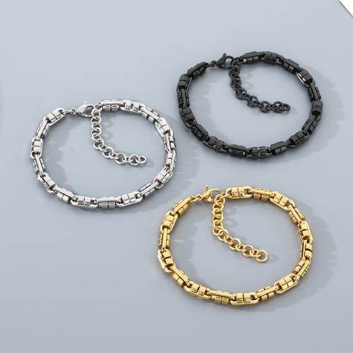 304 Stainless Steel Náramek, módní šperky & pro muže, více barev na výběr, 210x6mm, Prodáno By PC