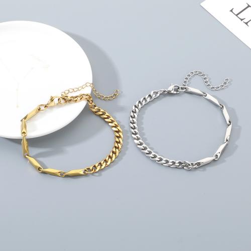 304 rostfritt stål Armband, plated, mode smycken & för människan, fler färger för val, 190x5mm, Säljs av PC