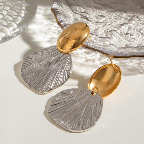 Rostfritt stål Droppörhänge, 304 rostfritt stål, guldfärg pläterade, mode smycken, fler färger för val, Säljs av Par