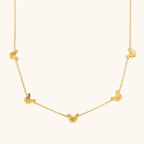 Stainless Steel smycken halsband, 304 rostfritt stål, guldfärg pläterade, mode smycken, guld, Säljs av PC