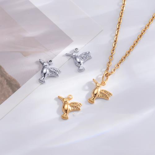 Nerezová ocel zvířat Přívěsky, 304 Stainless Steel, barva pozlacený, DIY, více barev na výběr, 7.50x6.50mm, 5PC/Bag, Prodáno By Bag