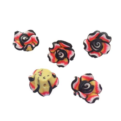 Mobiltelefon DIY Kit, Polymer Clay, Blomma, fler färger för val, 15x9mm, 100PC/Bag, Säljs av Bag