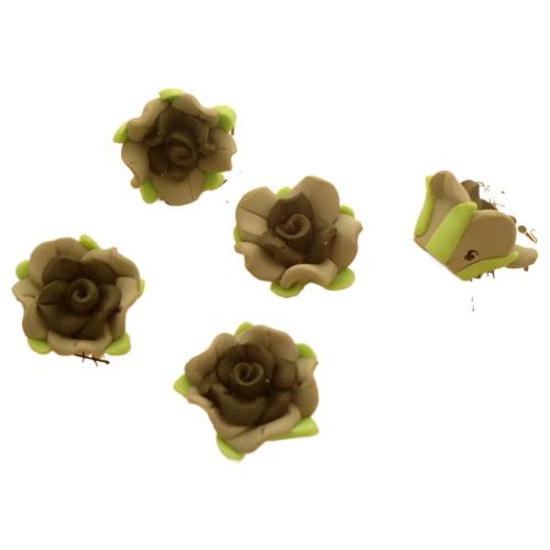 Mobiltelefon DIY Kit, Polymer Clay, Blomma, fler färger för val, 15mm, 10PC/Bag, Säljs av Bag