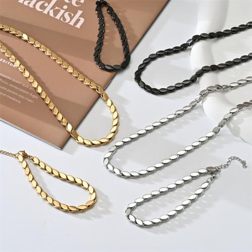 304 rostfritt stål Armband och halsband, plated, mode smycken & Unisex & olika stilar för val, Säljs av PC