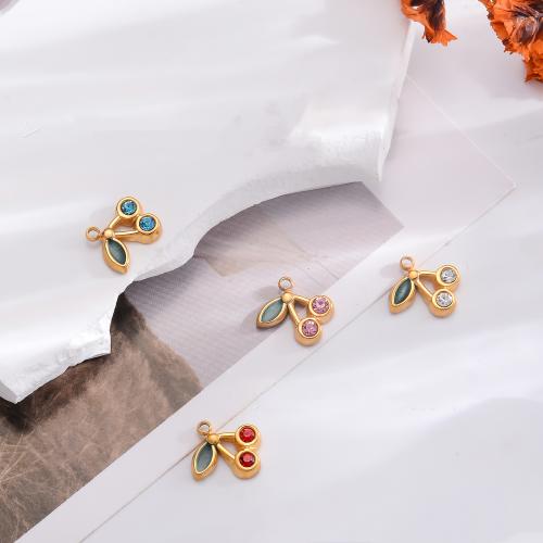 Rustfrit stål smykker Vedhæng, 304 rustfrit stål, guldfarve belagt, du kan DIY & emalje & med rhinestone, flere farver til valg, 5pc'er/Bag, Solgt af Bag