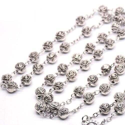 Radband halsband, Zink Alloy, Cross, plated, mode smycken, blandade färger, 33x55mm, Längd 61 cm, Säljs av PC