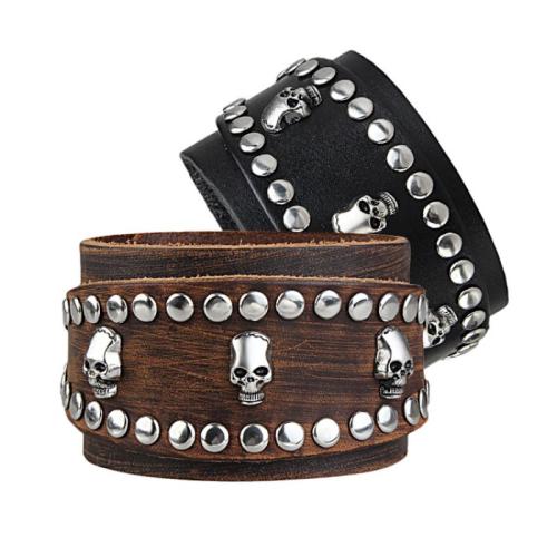 Kohud Armband, med Zink Alloy, Design för halloween & Vintage & för människan, fler färger för val, 230x45mm, Säljs av PC