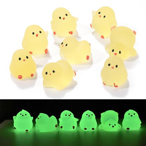 Mode Dekoration, Akryl, Kyckling, slumpmässigt skickade & DIY & luminated, 19x15mm, 100PC/Bag, Säljs av Bag