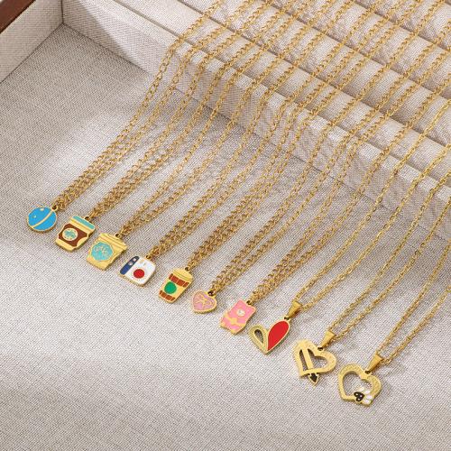 Stainless Steel smycken halsband, 304 rostfritt stål, guldfärg pläterade, DIY & emalj, fler färger för val, Säljs av PC