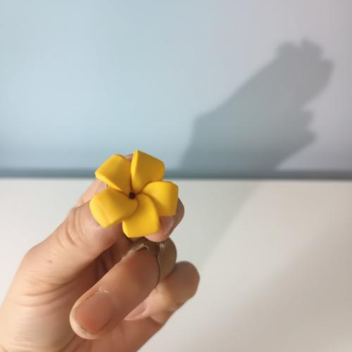 Polymerové hliněné mušlí, Polymer Clay, Květina, á, DIY, smíšené barvy, 30x16mm, Otvor:Cca 2.5-3mm, Prodáno By PC