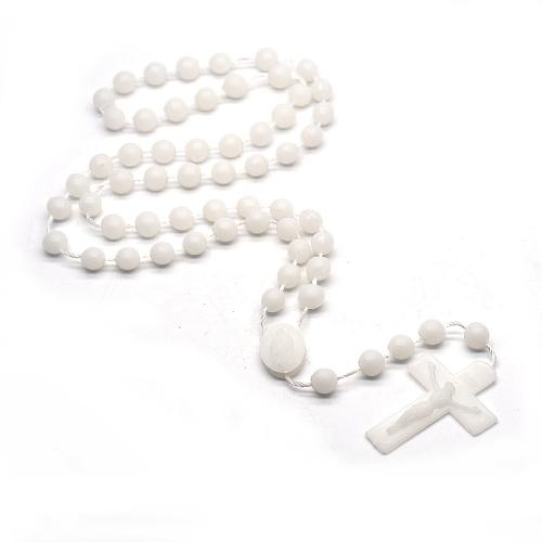 Radband halsband, Plast, Cross, mode smycken & luminated, fler färger för val, 8mm, Längd 33 cm, Säljs av PC