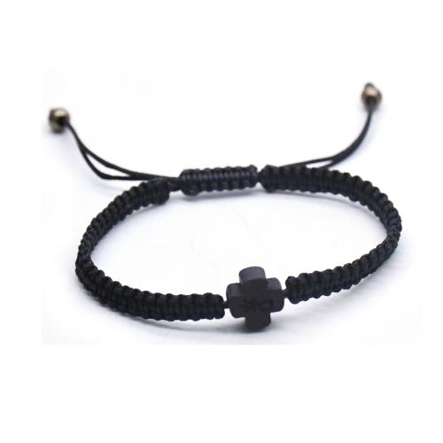Trä armband, Cross, mode smycken, svart, Säljs av PC