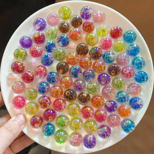 Pärla i Bead Akrylpärlor, Akryl, guldfärg pläterade, DIY & Halvborrade, fler färger för val, 15x15mm, 10PC/Bag, Säljs av Bag