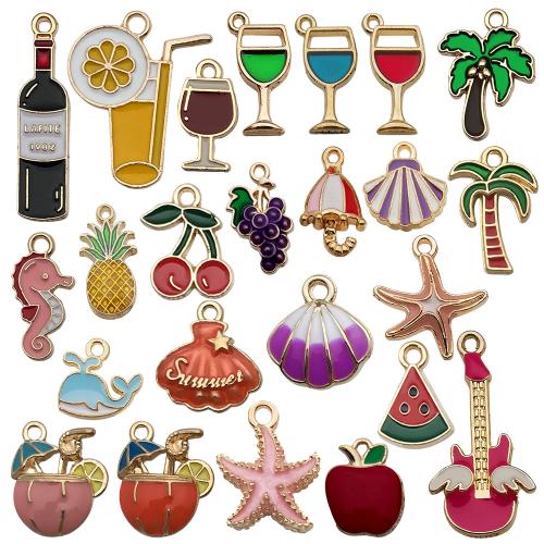 Zink legering emalj hängen, Zink Alloy, plated, DIY & olika stilar för val, Säljs av PC