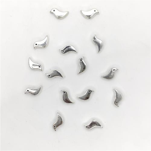 Zink Alloy Spacer Pärlor, Fågel, antik silver pläterad, DIY, 11x6x3mm, Hål:Ca 1mm, 100PC/Bag, Säljs av Bag