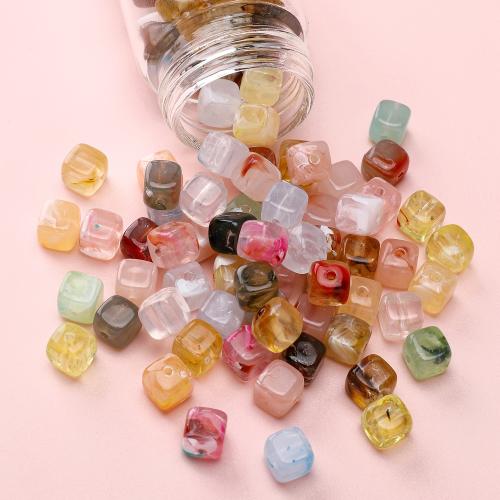 Akryl smycken pärlor, guldfärg pläterade, DIY, fler färger för val, Hål:Ca 1mm, 40PC/Bag, Säljs av Bag