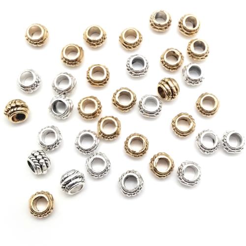 Zink Alloy Spacer Pärlor, Glas, guldfärg pläterade, DIY, fler färger för val, Hål:Ca 1mm, 30PC/Bag, Säljs av Bag