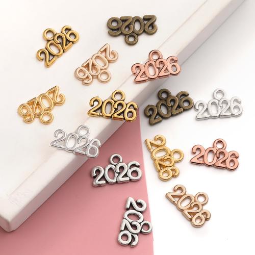 Zink Alloy Alphabet Hängen, Alfabetsbokstav, plated, DIY, fler färger för val, 9x14mm, Säljs av PC