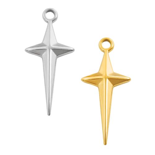 Rostfritt stål Smycken Hängen, 304 rostfritt stål, Cross, plated, DIY, fler färger för val, 10PC/Bag, Säljs av Bag