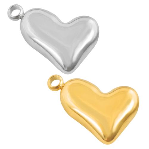 Rostfritt stål Hjärta Hängen, 304 rostfritt stål, plated, DIY, fler färger för val, 10PC/Bag, Säljs av Bag