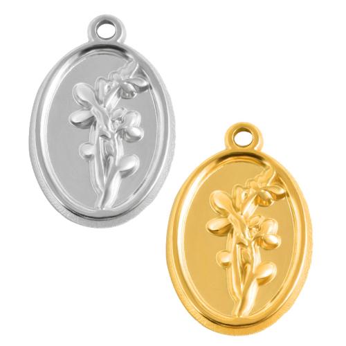 Rostfritt stål blomma hänge, 304 rostfritt stål, plated, DIY, fler färger för val, 10PC/Bag, Säljs av Bag