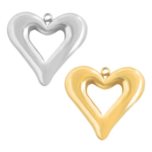 Přívěsky srdce z nerezové oceli, 304 Stainless Steel, á, DIY & dutý, více barev na výběr, 10PC/Bag, Prodáno By Bag