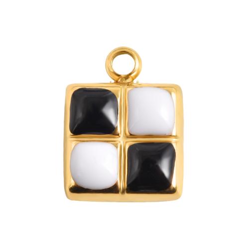 Rostfritt stål Smycken Hängen, 304 rostfritt stål, guldfärg pläterade, DIY & emalj, blandade färger, 10PC/Bag, Säljs av Bag