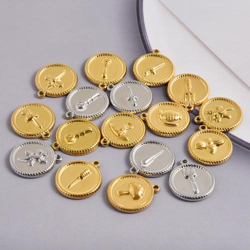 Rostfritt stål Smycken Hängen, 304 rostfritt stål, plated, DIY, fler färger för val, 10PC/Bag, Säljs av Bag