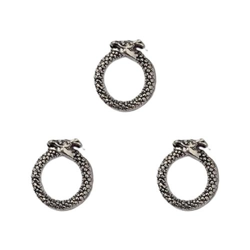 Zink Alloy Halsband, Draken, antik silver pläterad, DIY, 11x13x7mm, 200PC/Bag, Säljs av Bag