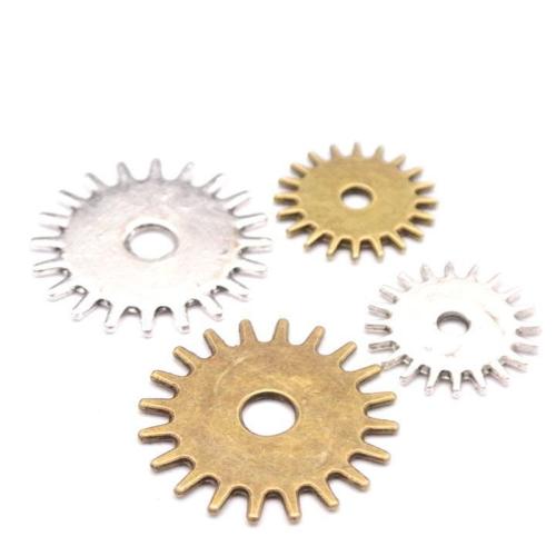 Zink Alloy Halsband, kugghjul, plated, DIY & olika storlek för val, fler färger för val, 100PC/Bag, Säljs av Bag