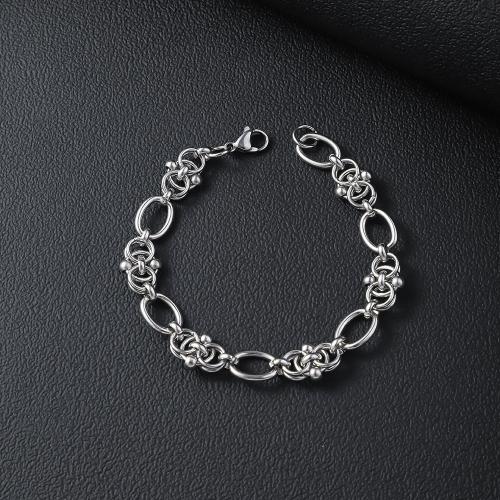 304 rostfritt stål Armband, mode smycken & Unisex, ursprungliga färgen, 210x12mm, Säljs av PC