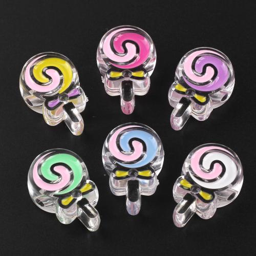 Akryl Häng, guldfärg pläterade, DIY & emalj, fler färger för val, 28.10x18.90x9.60mm, 20PC/Bag, Säljs av Bag