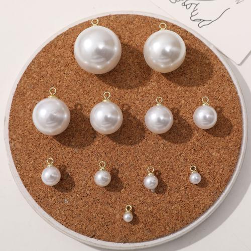 Plasthäng, Plast Pearl, guldfärg pläterade, DIY, fler färger för val, 4-20mm, 10PC/Bag, Säljs av Bag