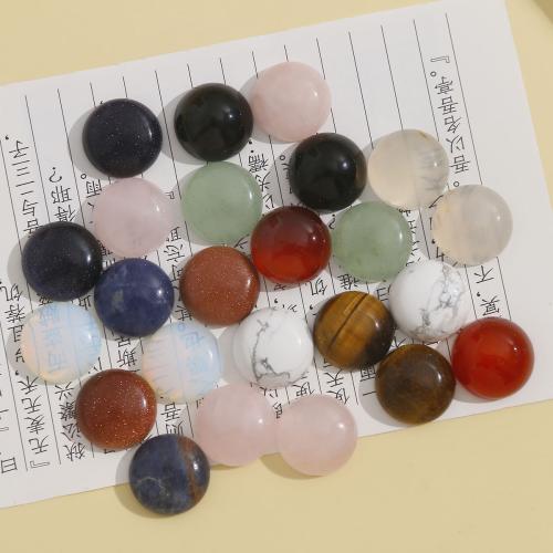 Gemstone Cabochons, Natursten, polerad, DIY, fler färger för val, 16x16mm, 10PC/Bag, Säljs av Bag