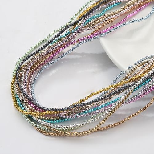 Crystal Pärlor, Kristall, DIY, fler färger för val, 2mm, Såld Per 38 cm Strand