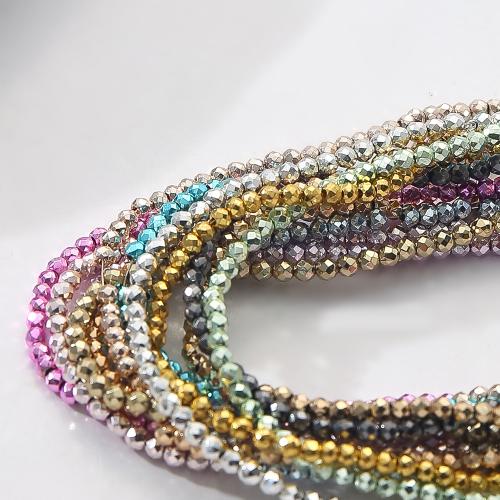 Crystal Pärlor, Kristall, DIY, fler färger för val, 4mm, Såld Per 38 cm Strand