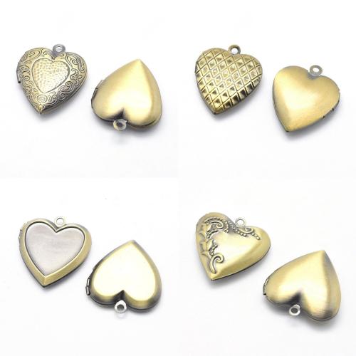 Zink Alloy Halsband Hängen, Mässing, Hjärta, plated, DIY, fler färger för val, nickel, bly och kadmium gratis, 20PC/Bag, Säljs av Bag