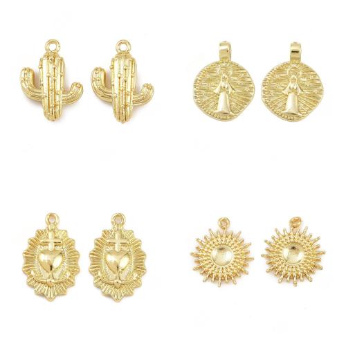 Mässing Smycken Hängen, plated, DIY, gyllene, 20PC/Bag, Säljs av Bag