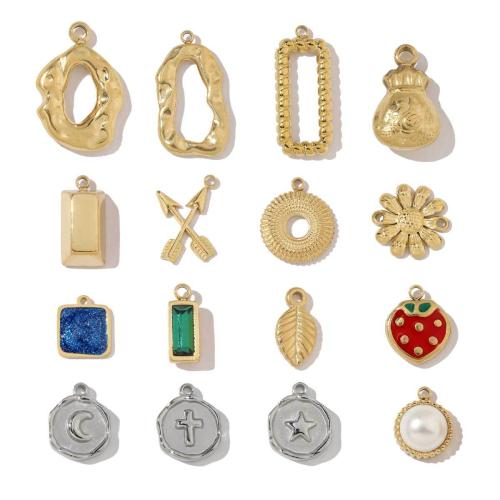 Rostfritt stål Smycken Hängen, 304 rostfritt stål, plated, DIY & olika stilar för val & emalj, Säljs av PC