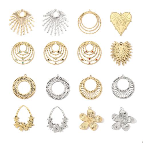 Rostfritt stål Smycken Hängen, 304 rostfritt stål, plated, DIY & olika stilar för val & med strass, Säljs av PC