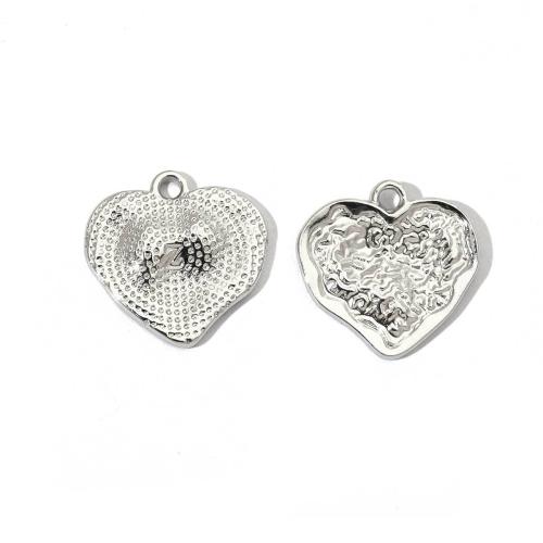 Rostfritt stål Hjärta Hängen, 304 rostfritt stål, plated, DIY & olika stilar för val, Säljs av PC