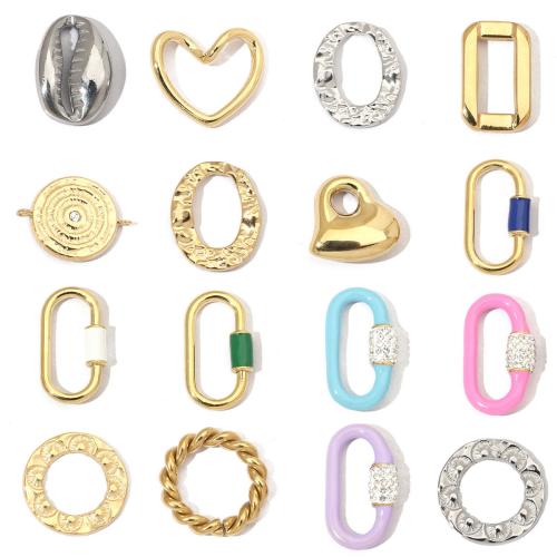 Rostfritt stål Smycken Hängen, 304 rostfritt stål, plated, DIY & olika stilar för val & emalj & med strass, Säljs av PC